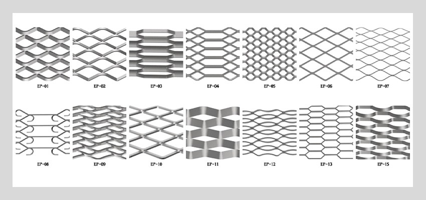 expanded aluminium mesh types