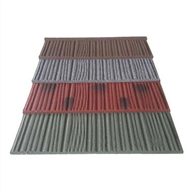 Stenbelagt aluminium tagplade